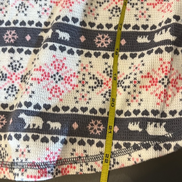 EUC Victoria's Secret Snowflake Thermal Pajamas Grey Pink S - Picture 11 of 11